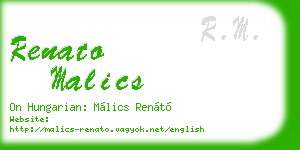 renato malics business card