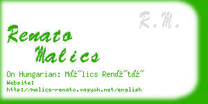 renato malics business card